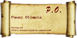 Pausz Olimpia névjegykártya